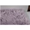 Image 3 : Purple Faux Fur Rug - Some Staining, as Pictured - 23" x 34"