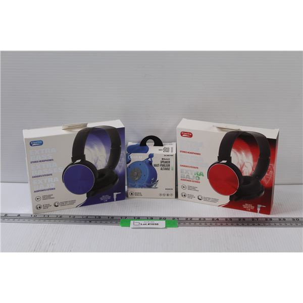 (2) Extra Bass Headphones & Bluetooth Speaker