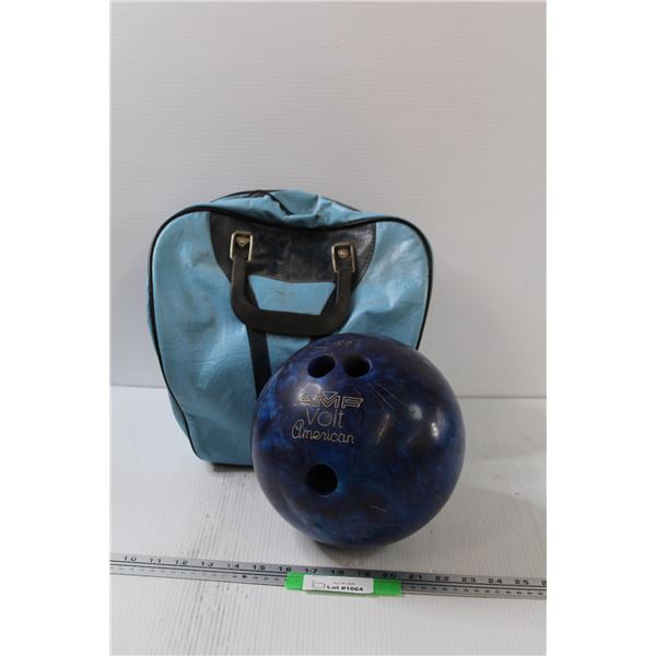 AMF Voit American 8" Bowling Ball w/ Carrying Case