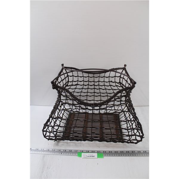 Metal Basket w/Handles - 17" x 13"x 12"