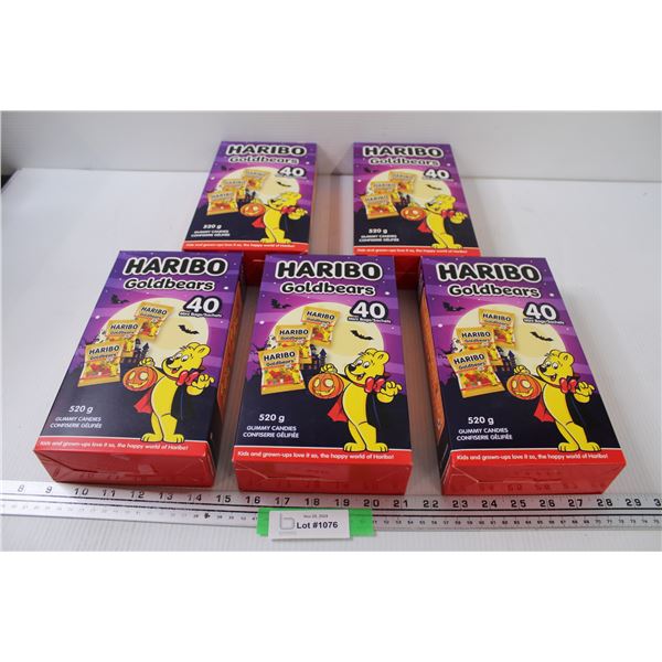 (5) Haribo Goldbears Packages of 40 Mini Bags Each - NIB