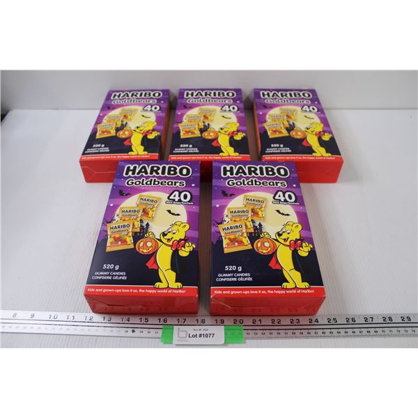 (5) Haribo Goldbears Packages of 40 Mini Bags Each - NIB