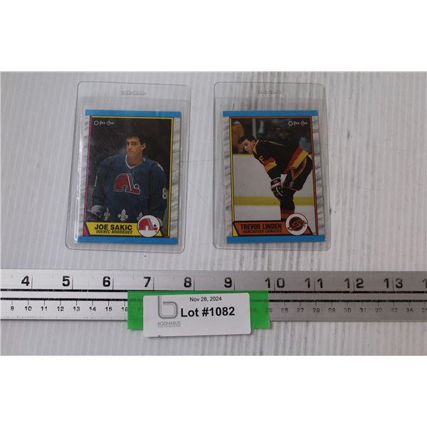 Joe Sakic & Trevor Linden OPC 1988-89 Hockey Rookie Cards