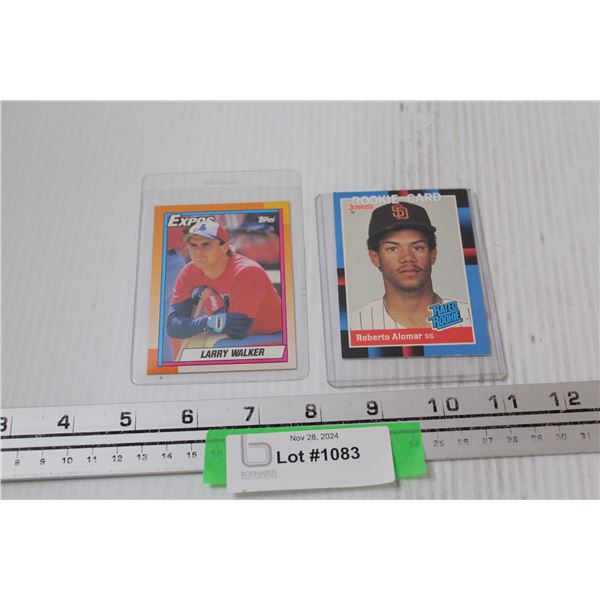 Roberto Alomar Baseball Card - 1987 & Larry Walker Baseball Card - 1989