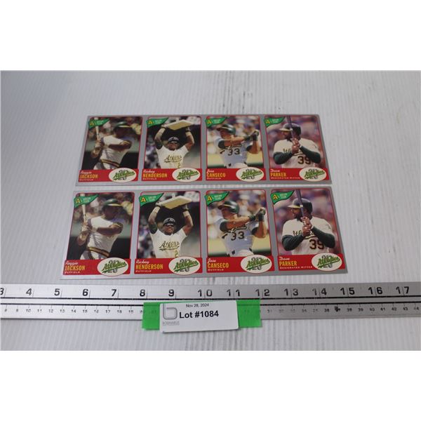 Oakland Athletics 1992 Record Baseball Cards - Un-cut - (2) Sheets