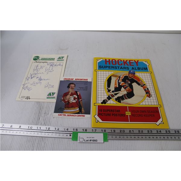 Hockey Superstars 1986, Larry McDonald Signed Card, Saskatchewan Roughriders Autographs - Unknown Ye