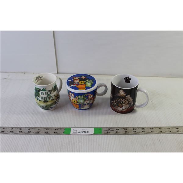 (3) Mugs- Anne of Green Gables, Cats