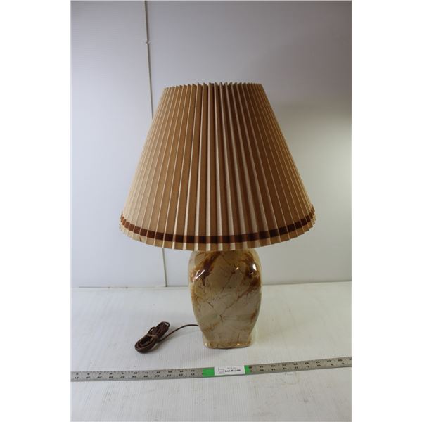 *Tan Lamp Approx. 24" Tall- Working, Loose Socket