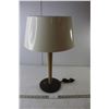 Image 1 : White Shade Lamp 21 3/4" Tall- Working