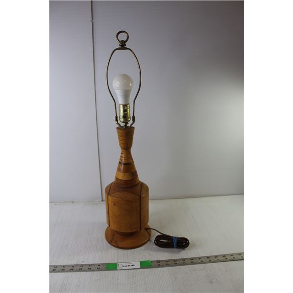 Wood Lamp, No Shade, Working