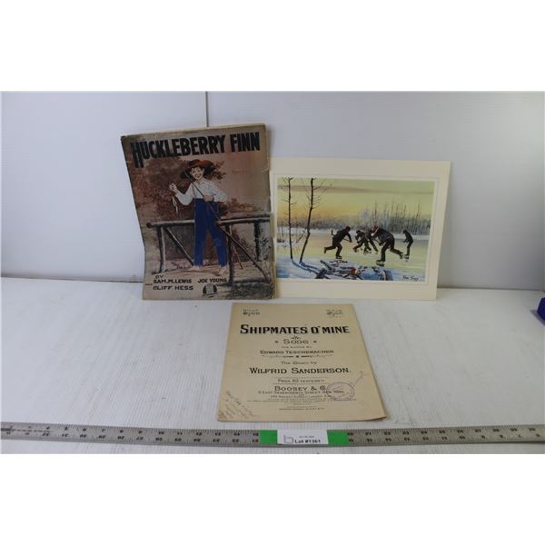 Allen Sapp Print, Music Notation