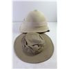 Image 2 : (2) Safari Hats, Wooden Stand
