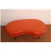 Image 1 : *Orange Peanut Shaped Stool 17" Long x 19.5" Deep x 12" High-  Some Ware