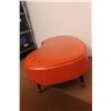 Image 3 : *Orange Peanut Shaped Stool 17" Long x 19.5" Deep x 12" High-  Some Ware
