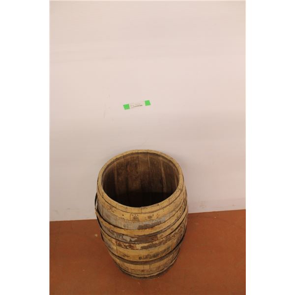 *Vintage Barrel- Approx. 22" Tall x 13" Wide, Some Staining