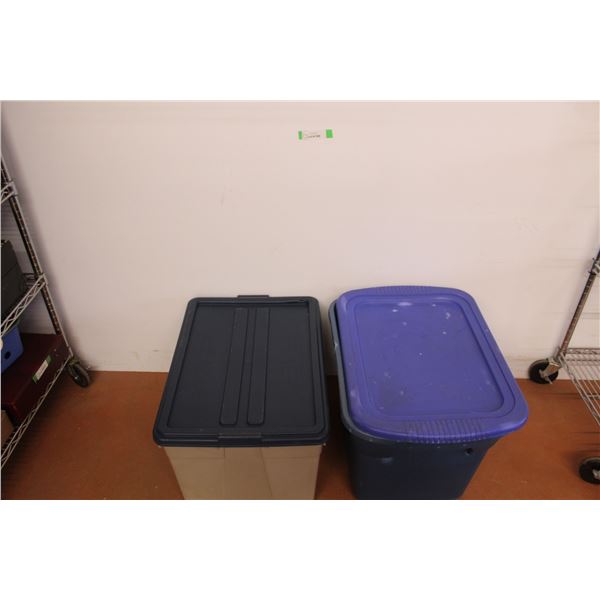 *(2) Plastic Storage Totes