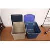 Image 2 : *(2) Plastic Storage Totes