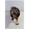 Image 3 : (2) Dutch Glass Canisters & Lion Figurine