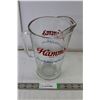 Image 1 : 8.25" Tall Hamm's Beer Glass Pitcher