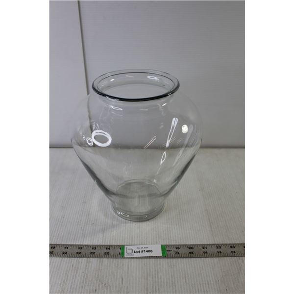 Glass Vase- 11" Tall x Approx. 8.5" Wide