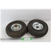 Image 1 : (2) 4.10/ 3.50- 4 Small Industrial Tires- Both Hold Air