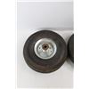 Image 2 : (2) 4.10/ 3.50- 4 Small Industrial Tires- Both Hold Air