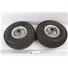Image 1 : (2) 4.10/ 3.50- 4 Small Industrial Tires- Both Hold Air