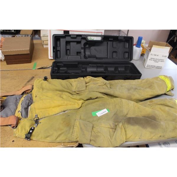 Pair Of Cover- alls- Unknown Size, Empty Plastic Tool Case- As Is