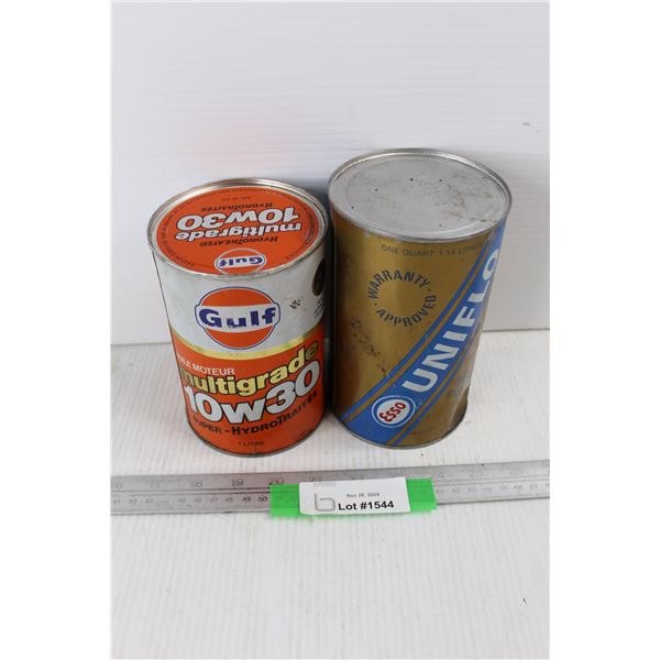 (2) 1 Quart / 1 Litre, Esso, Golf- Both Full