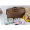 Image 2 : Vintage Leather Doctors Bag w/ Various First Aid Supplies, First Aid Kit, 2015 Saskatchewan Anglers 