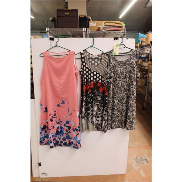 *(3) Ladies Dresses - Size M & L