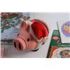 Image 6 : Christmas Table Cloths, Ceramic Mugs, Piggy Coin Bank and Edible Cake Decor