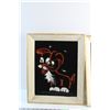 Image 2 : (2) Framed Velvet Painting Puppy Art 17'' x 14''