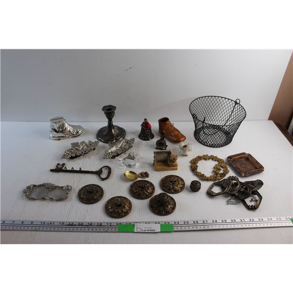 Coin Bank, Candle Holder, Basket, Key Rack and Assorted Ornaments