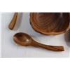 Image 6 : Wooden Carved Pineapple Salad Bowl Set with Tossers