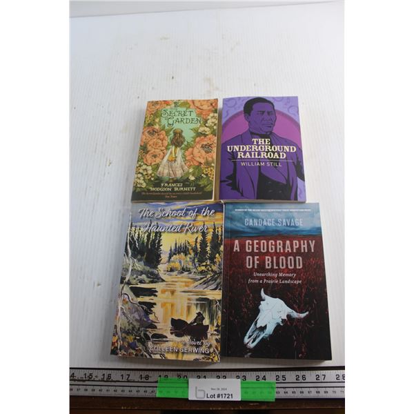 (4) Books - A Geography of Blood, The Secret Garden and The School of Haunted River