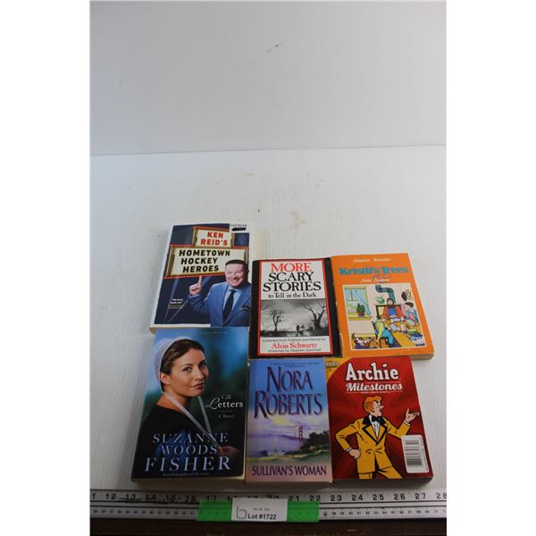 (6) Books - Archie, More Scary Stories and Suzanne Woods Fisher