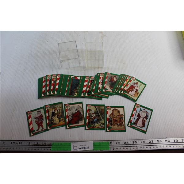 (72) Santa Around The World Vintage Card Set