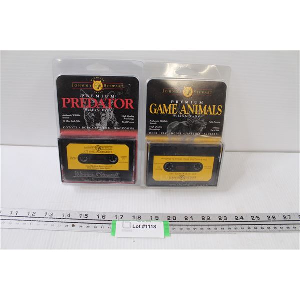 (2) Johnny Stewart Premium Wildlife Calls Cassette Tapes - NIB