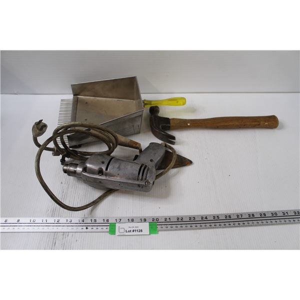 Electric Drill - Working; Hammer, Trowel, Dust Pan