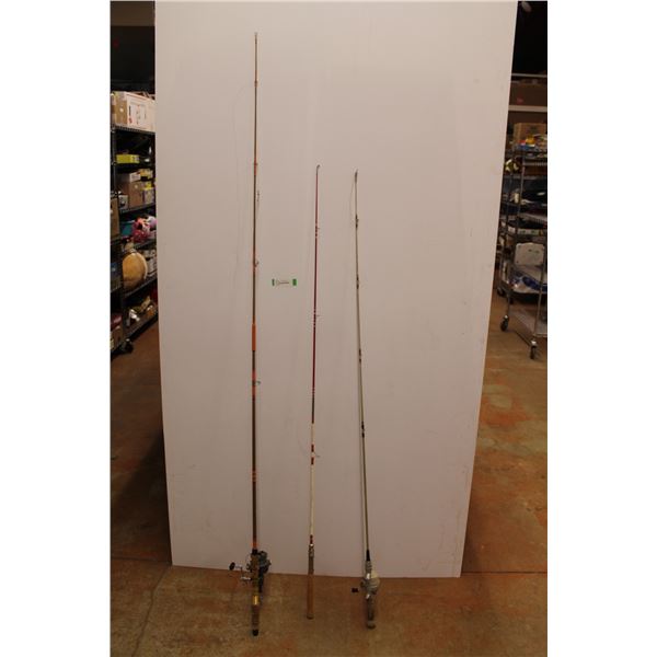 * (3) Fishing Rods, (2) Fishing Reels