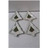 Image 4 : Set of Four Porcelain Tree-Shaped Dishes, Santa Musical Saving Bank