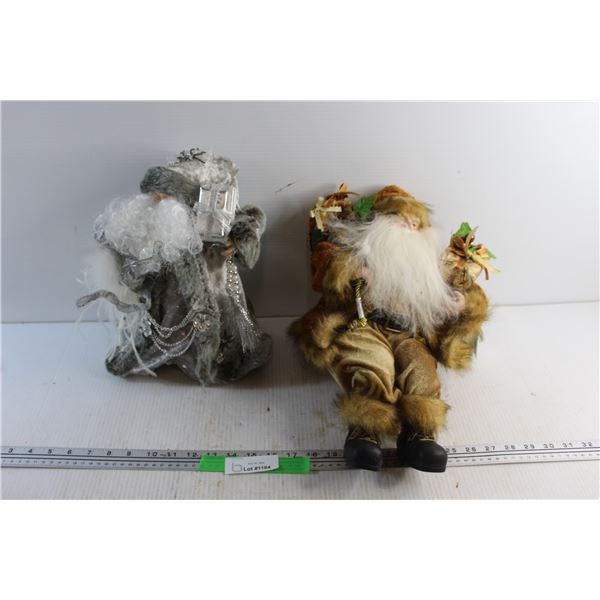 (2) Christmas Santa Decor