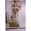 Image 1 : Christmas Theme Pajama Shirt (NIB) Size L, Set of 10 Christmas Themed Glasses, Christmas Candles
