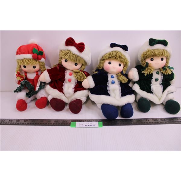 Set of 4 Christmas Theme Dolls