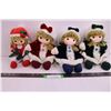Image 1 : Set of 4 Christmas Theme Dolls