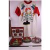 Image 1 : Christmas Theme Pajama Shirt "Garfield" (NIB) Size L, 12 " Ceramic Pie/Cake Plate Set, 2-Tier Servin