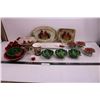 Image 1 : Christmas Ceramic Platter Set, Grasslands Road Ceramic Platter, Coffee Mug, Ceramic Candle Holders, 