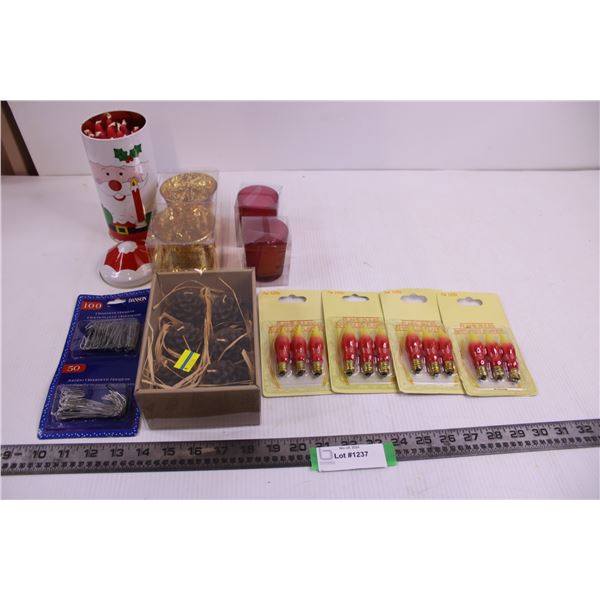 Variety Christmas Candle Collection (NIB), Flame Bulbs (NIB), Misc.