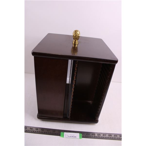 The Bombay Company CD Wood Turn Stand - Holds 64 Disks - 15" Tall